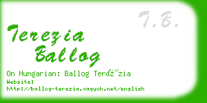 terezia ballog business card